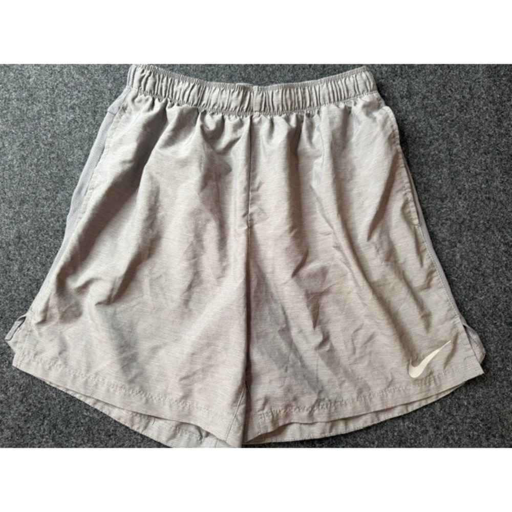 Nike Mens Dri-FIT Heather Grey Athletic Training Gym Running Shorts Small